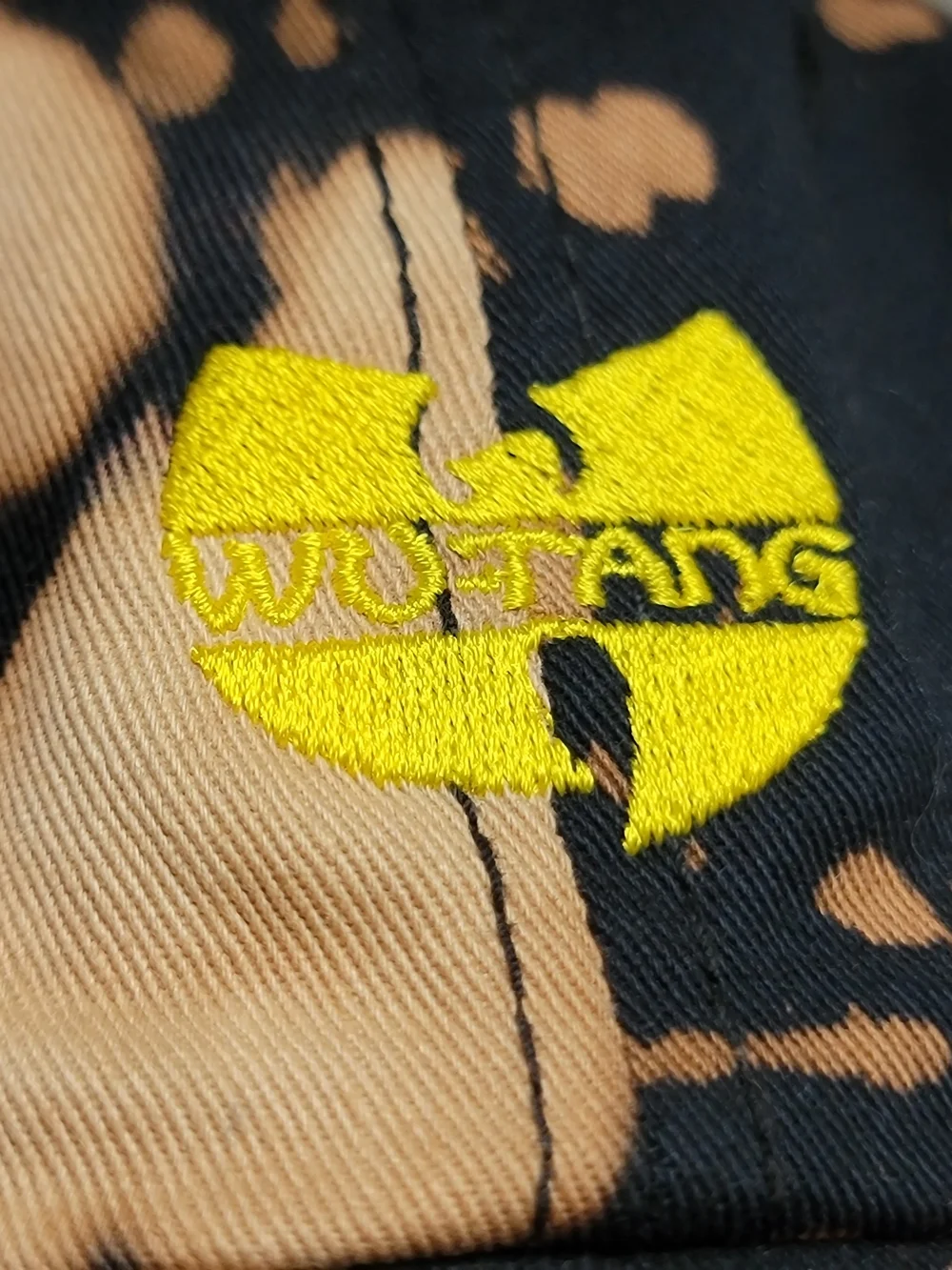 Acid Dyed Wu-Tang Adjustable Dad Hat - 100% Cotton - One Size Fits All - Black